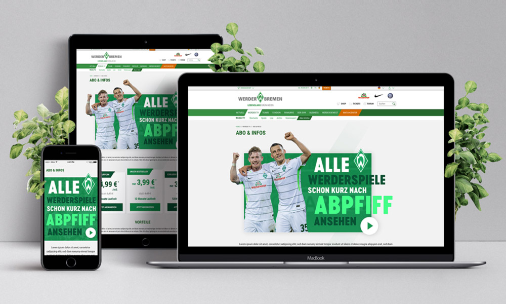 Webdesign - Werder Bremen TV Abo